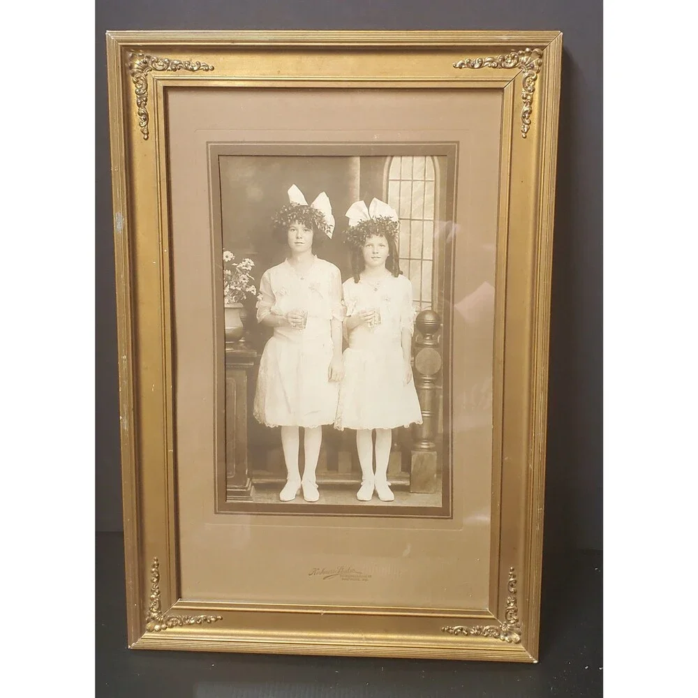 Antique 1920 ephemera Portrait Photograph Framed Kirkness Studio Baltimore MD